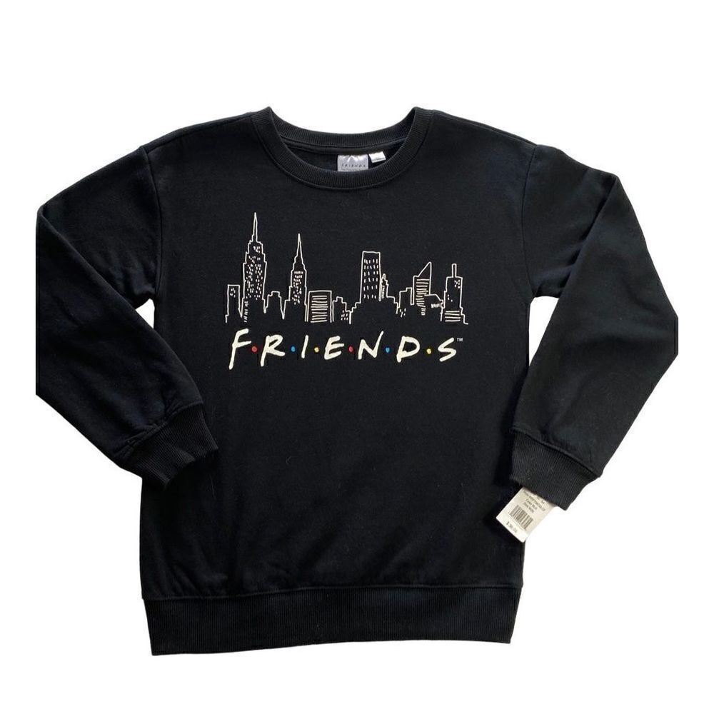 FRIENDS GIRLS Size M(8) Cityscape Fleece Crew Sweatshirt